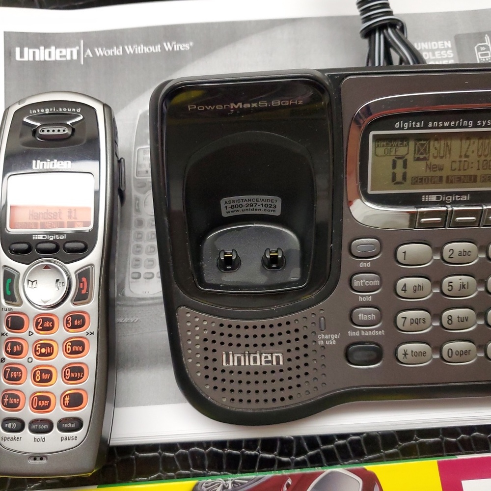 Perfectly working Uniden TR9485 Answering Machine 5.8GHZ with 1 Handset